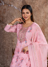 Pink Colour House Wear Salwar Suit